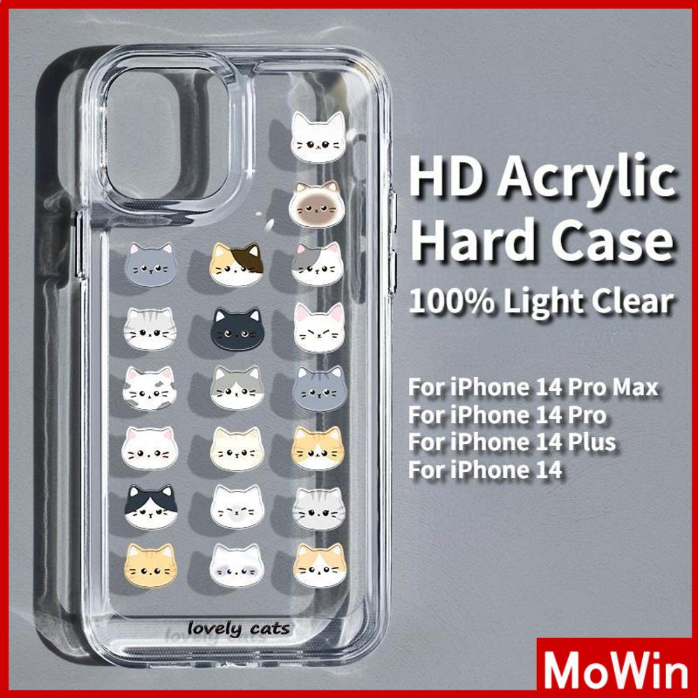 iPhone Case HD Acrylic Hard Case High Clear Metal Button Protection Camera Shockproof Cartoon Cute Compatible with iPhone 14 Pro Max 14 Plus 13 Pro Max 12 Pro Max 11 XR 7Plus