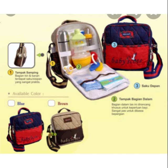 Tas baby Scots Kecil Tas perlegkapan bayi Baby scot/Scots