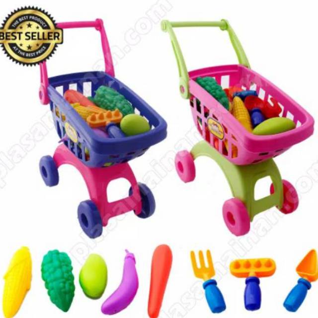 MAINAN BELANJAAN  ANAK SHOPPING TROLLEY  SHOPPING CART 