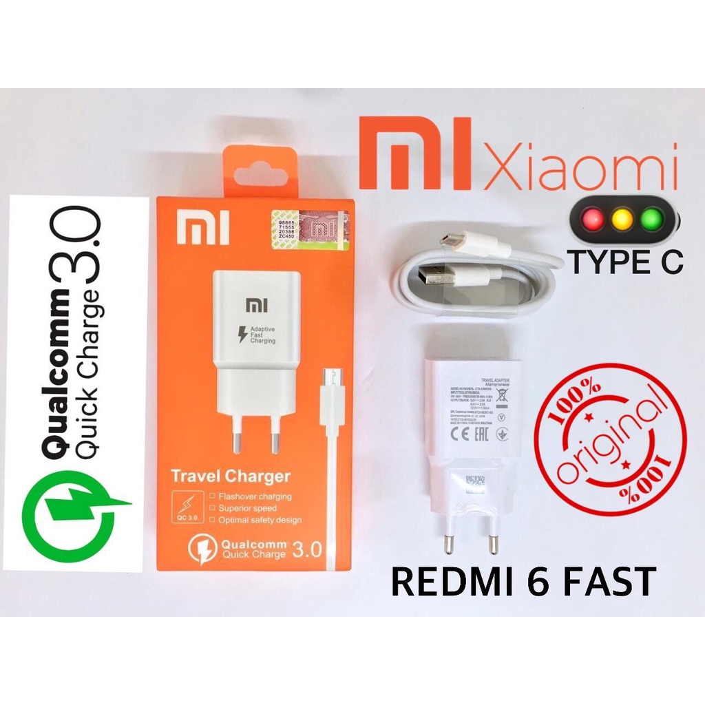 Charger Xiaomi 2in1 M-08ES Micro Dan Type C Travel Adapter MI 3.0 Qualcom quick charging casan isi daya cepat bisa buat semua HP kualitas original