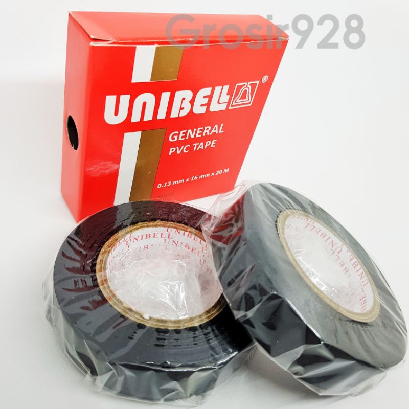 

Selotip / Solatip / Isolasi / General PVC Tape Unibell Kabel Listrik Hitam 20 M