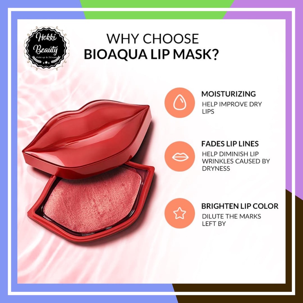 BIOAQUA Masker BIBIR Lip mask 60GR  Cherry collagen Moisturizing Essence Lip Mask / Masker Perawatan Bibir