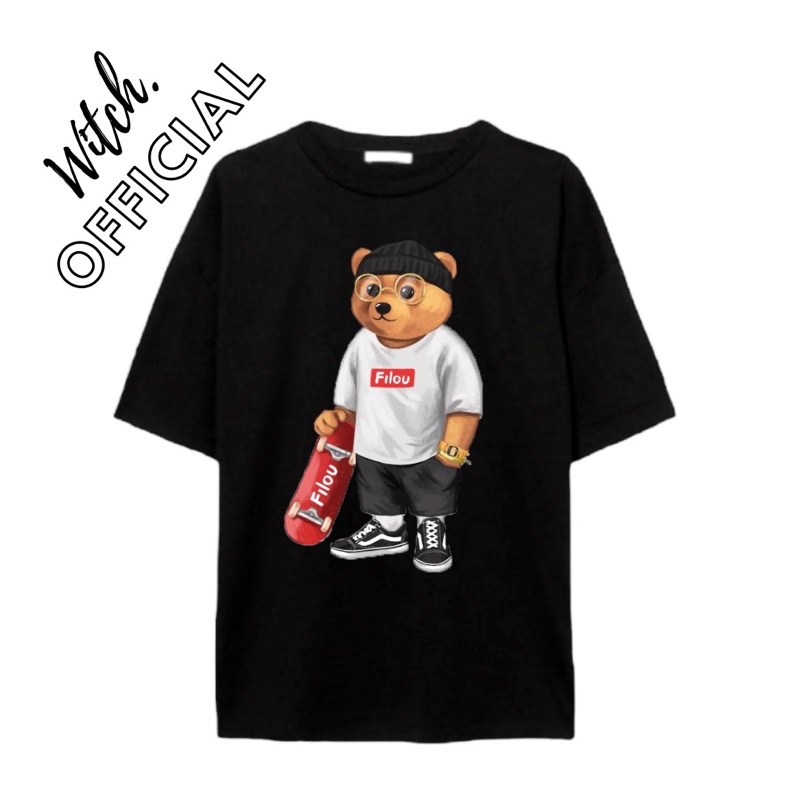 KAOS BAJU Bear Hypebeast Vintage - Tshirt Vintage Aesthetic Bear Hitam Pria Wanita Premium Tee Overs