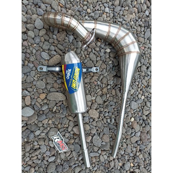 KNALPOT UDANG STAINLESS. DT100, DT125, TS125