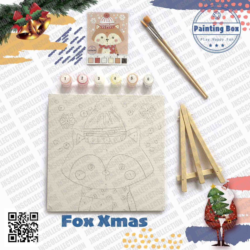 

PAINT BY NUMBER by Painting BOX I Painting Kit I Aktivitas melukis anak Fox Xmas