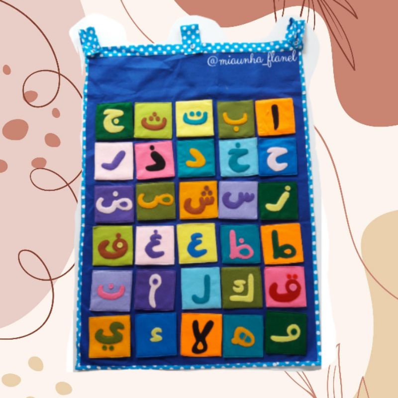 [Flanel] Hijaiyah board / papan alif ba ta bahan flanel / papan huruf hijaiyah