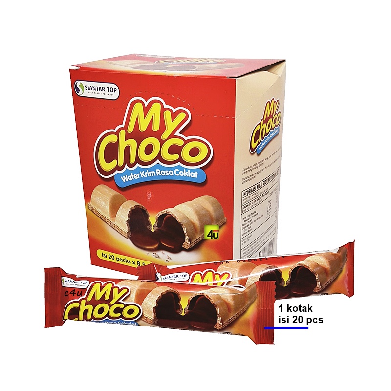 

My chocho isi 20pcs-siantartop-makanan ringan-wafer coklat-jajan anak kekinian-snack ringan