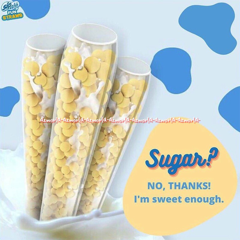 Sipahh Fun Straws Vanila 5Pcs Sipah Sedotan Dengan Rasa Susu Sipah