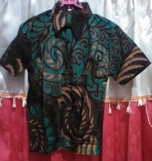 Couple Batik Family • Gamis Kombinasi Velvet Hijau • Couple Keluarga • Kebaya