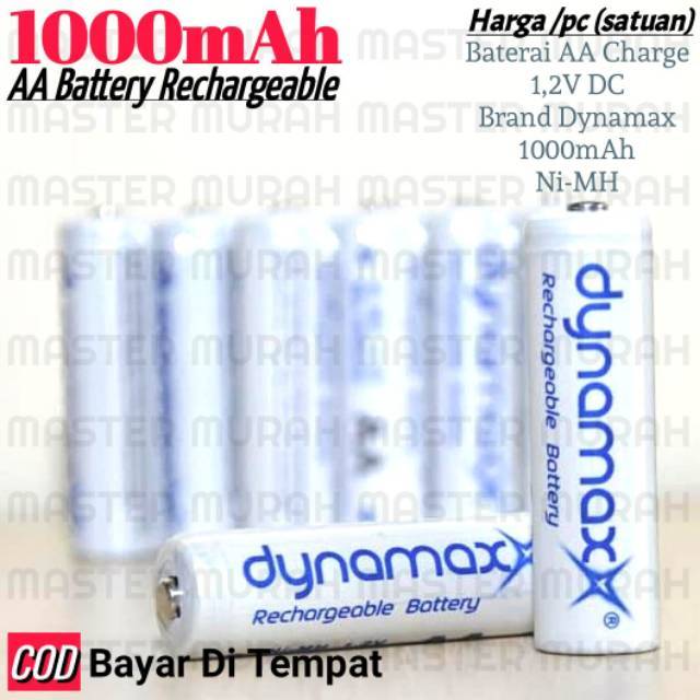 TERMURAH Baterai Cas Dynamax AA Battery Charge Rechargeable Batu Batrai Chas Ulang Batery Bateri Batray Murah