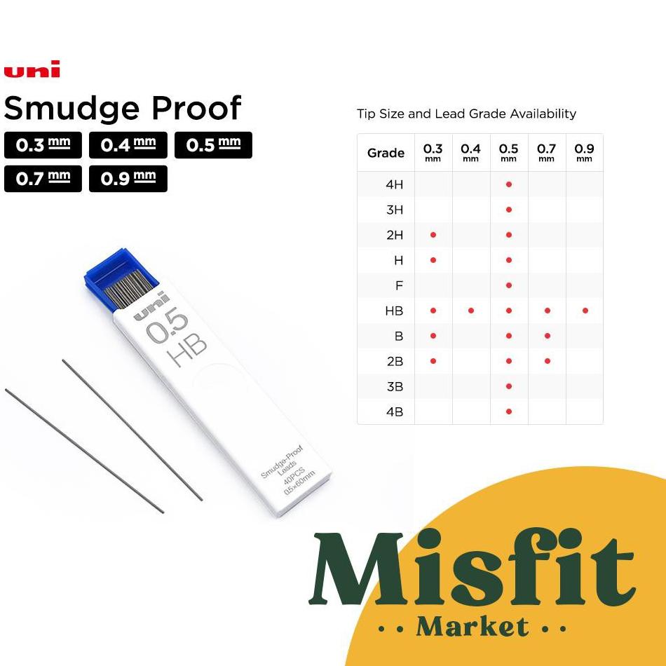 

⸨RoW ♛⸩ Uni Nano Dia SMUDGE PROOF Lead REFILL 0.3 0.5 0.7 0.9 mm Mechanical Pencil //Best.produk