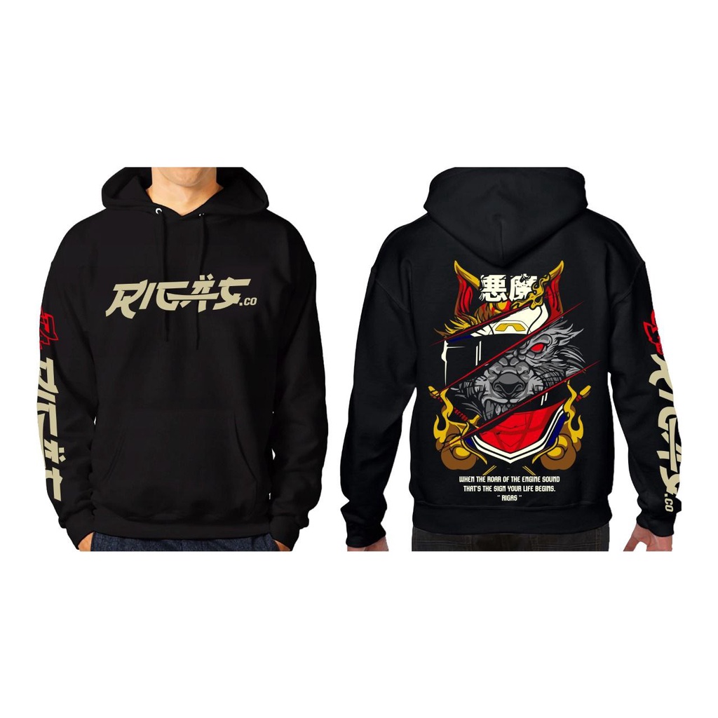 Hoodie Pria Jepang - WOLF HELMET - M, L, & XL - Hoodie Hodie Hoddie Jaket Sweater Switer Sweter Pria