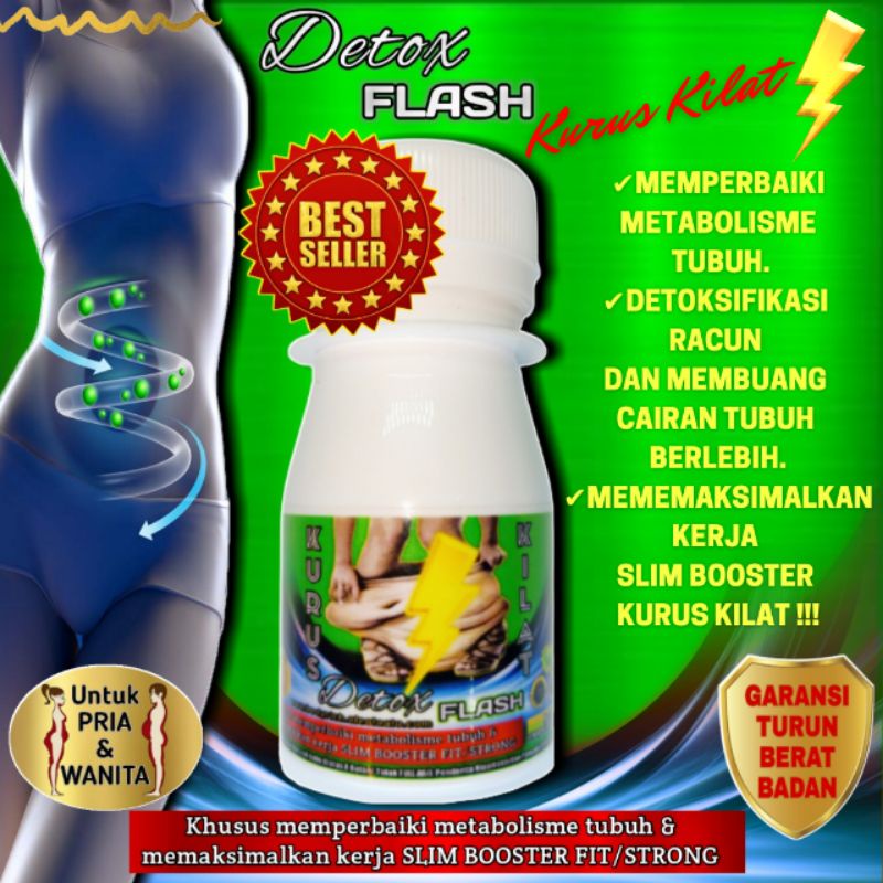 KURUS KILAT DETOX FLASH Pelangsing Obat Diet Herbal Ampuh Penurun Berat Badan Korset