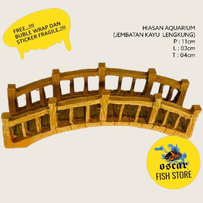 Diskon hiasan dekorasi aquarium aquascape paludarium akuarium jembatan kayu 3 Diskon