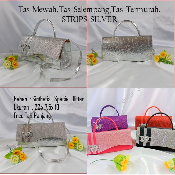 Tas Mewah,Tas Selempang,Tas Termurah,STRIPS SILVER