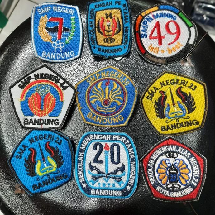 LOGO BORDIR SEKOLAH SD SMP SMA KOTA BANDUNG