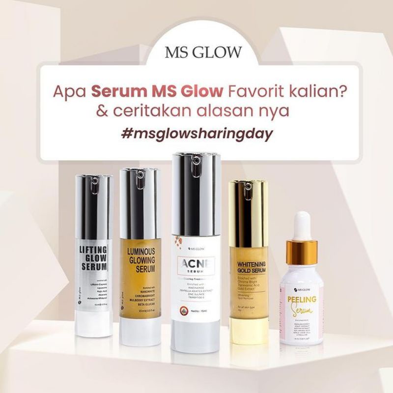 GOLD SERUM MS GLOW ORI MENGATASI FLEK MEMBANDEL FLEK HITAM