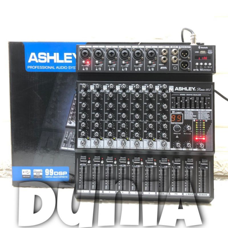 Mixer Audio Ashley Remix 802 Original 8 Channel Bluetooth - Soundcard