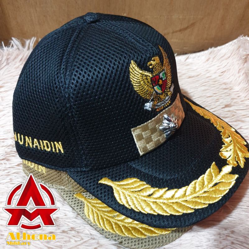 Topi Lurah Hitam Jaring | Topi Kades Hitam Kades