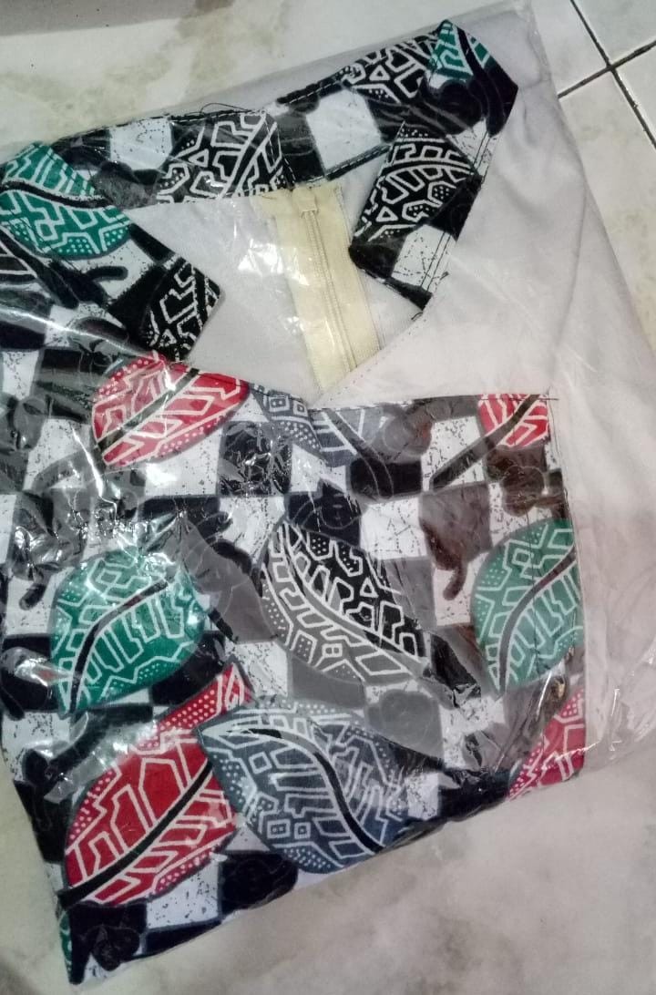 Atasan Batik Tunik Tunic Wanita Modern M L Xl Sabuk Atasan Kantor Tunik Muslim Batik Kawung Modern