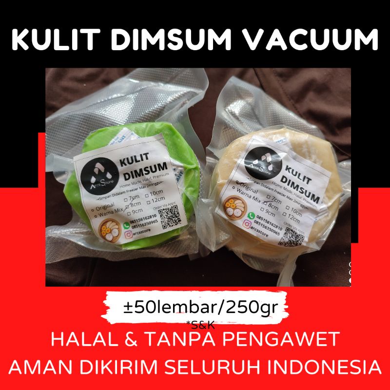 KULIT DIMSUM SIOMAY GYOZA SWEKIAU DI VACUM SEALER HALAL ENAK MURAH TIPIS TIDAK MUDAH SOBEK 8cm/9cm/10cm/12cm