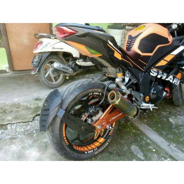 MudGuard Mud Guard Spakbor Motor Universal CBR Ninja Custom Aerox Shark Power Motor Belakang Besi