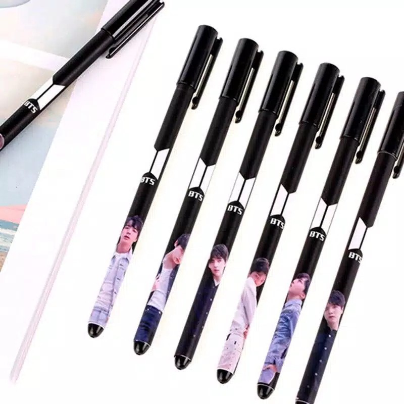 

Kpop BTS BT21 Pena Bangtan Boys Pulpen 0.38mm BLACK INK PEN