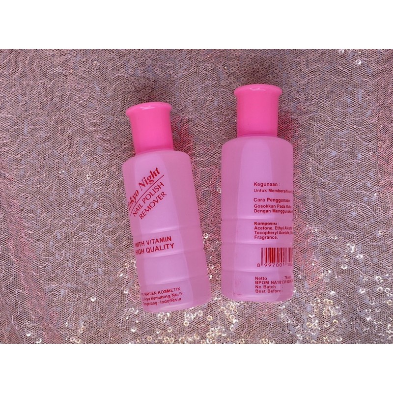 ✿ELYSABETHME✿ тσкуσ ηιgнт aseton tokyo night besar botol pink penghapus kutek non alkohol lembut di tangan kuku kultikula