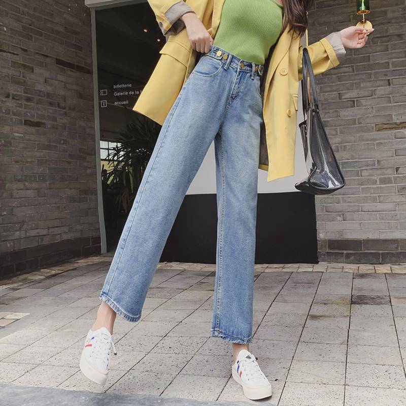 jeans with multiple buttons