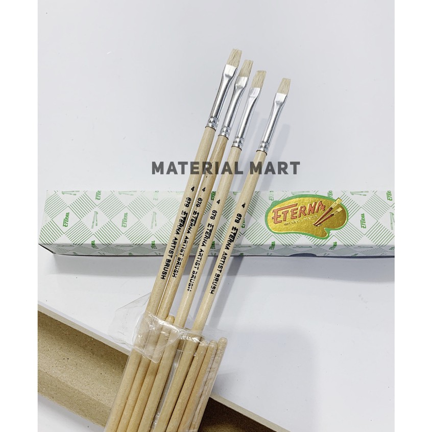 Kuas Lukis Eterna No 4 | Kuas Gambar | Peralatan Melukis | Paint Brush Per [1PC] Material mart