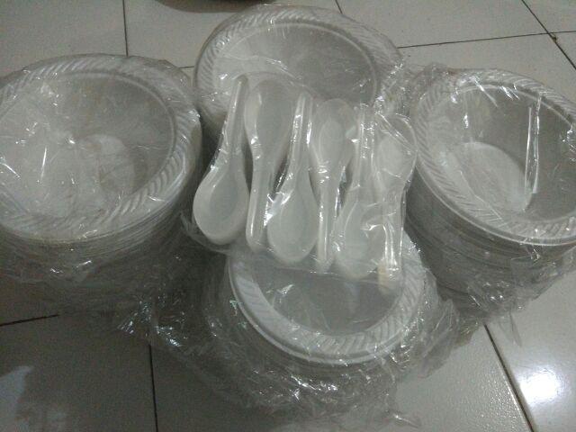 1 Dus Mangkok Plastik Putih Susu Mangkuk Kuah M5 M6 M7 Acara Tebal Catering Sip  Gojek Grosir