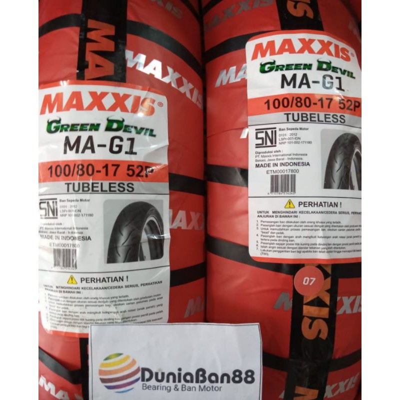 Ban Motor MAXXIS MAG1 100 / 80 Ring 17 TUBELESS