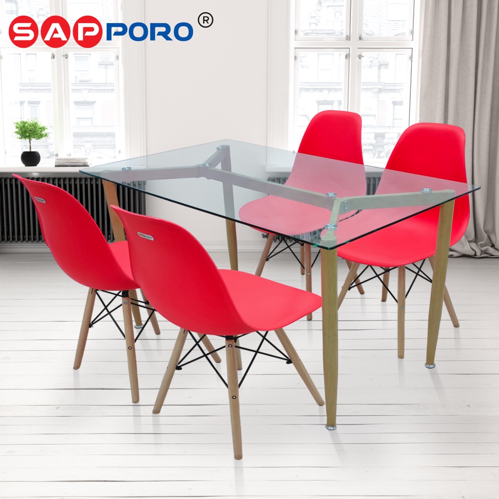SAPPORO SKIPTON - Set Meja Makan Kaca | Dining Set