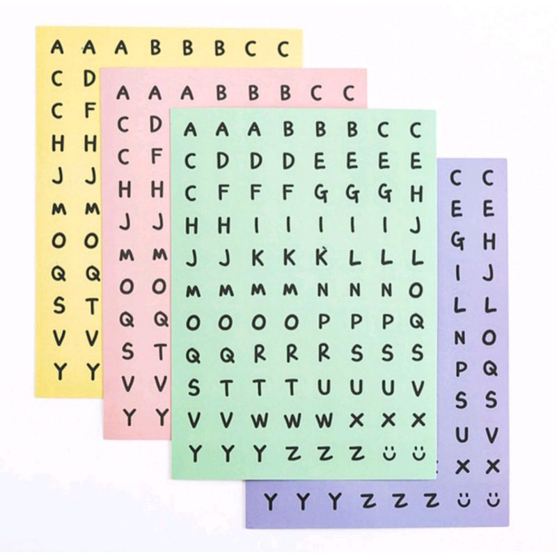 

1pc Alphabet Numeric Sticker (min. belanja 10rb)