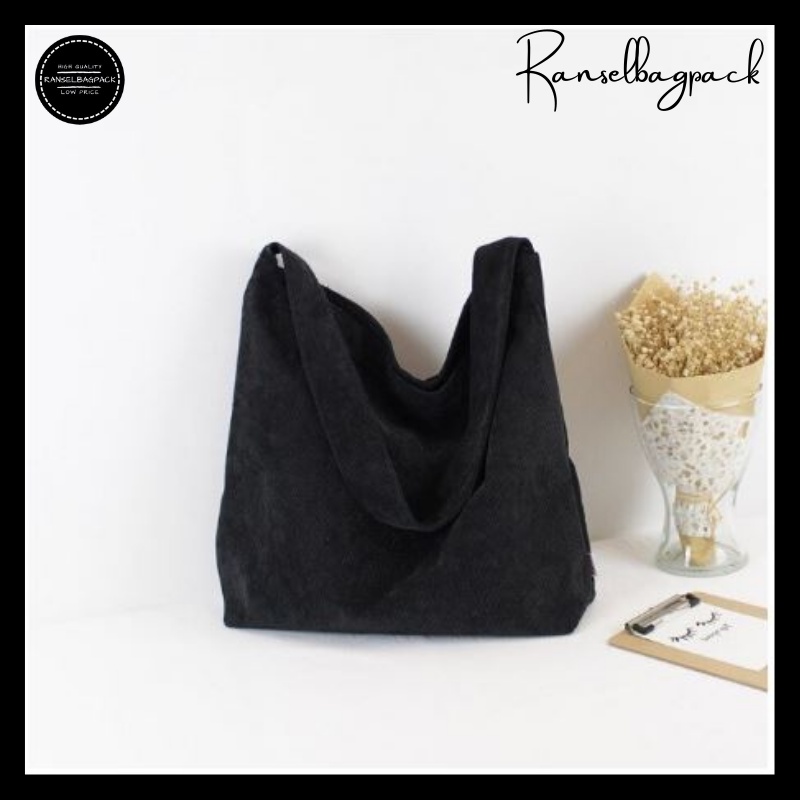 Tas Tote Bag Wanita - Terbaru Murah Bagus Kekinian Model Import Korea Fashion Stylish Traveling Sekolah Kuliah Kerja Remaja Dewasa Bahu Messenger Simole Elegan Casual Perempuan Cewek