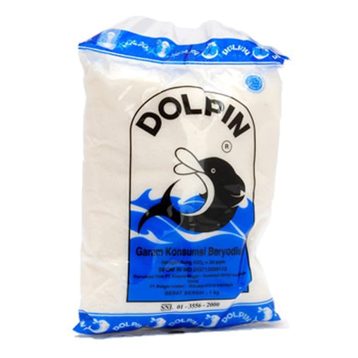 [HALAL] Dolpin Garam Meja Beryodium 1000g Garam Bubuk 1kg Dolphin