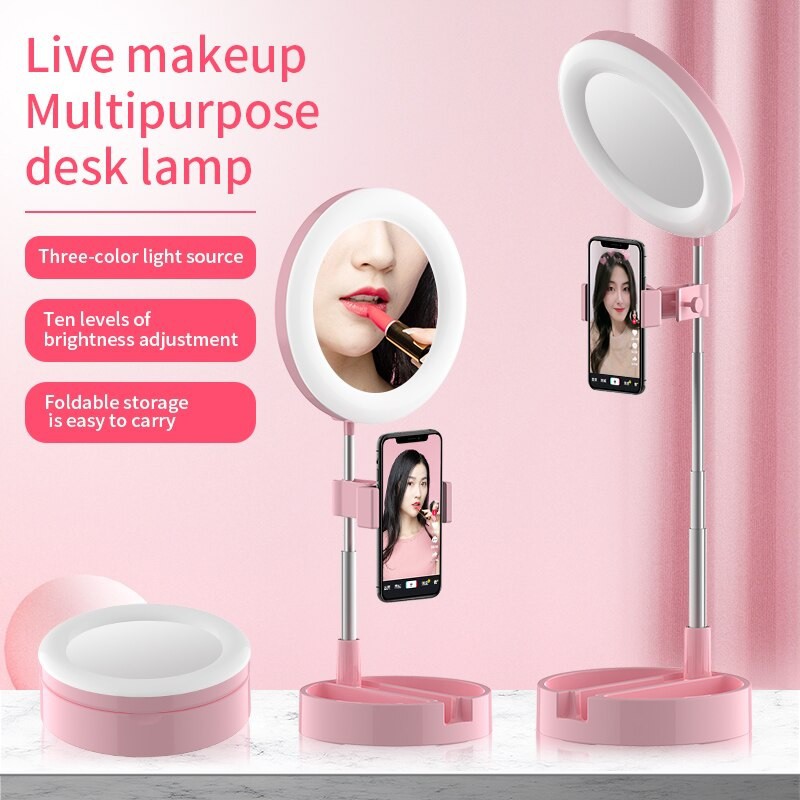 MAI Appereance G3 - Live Makeup Multipurpose Desk Lamp - Selfie Ring Light Portable 6-inch 64 LEDs