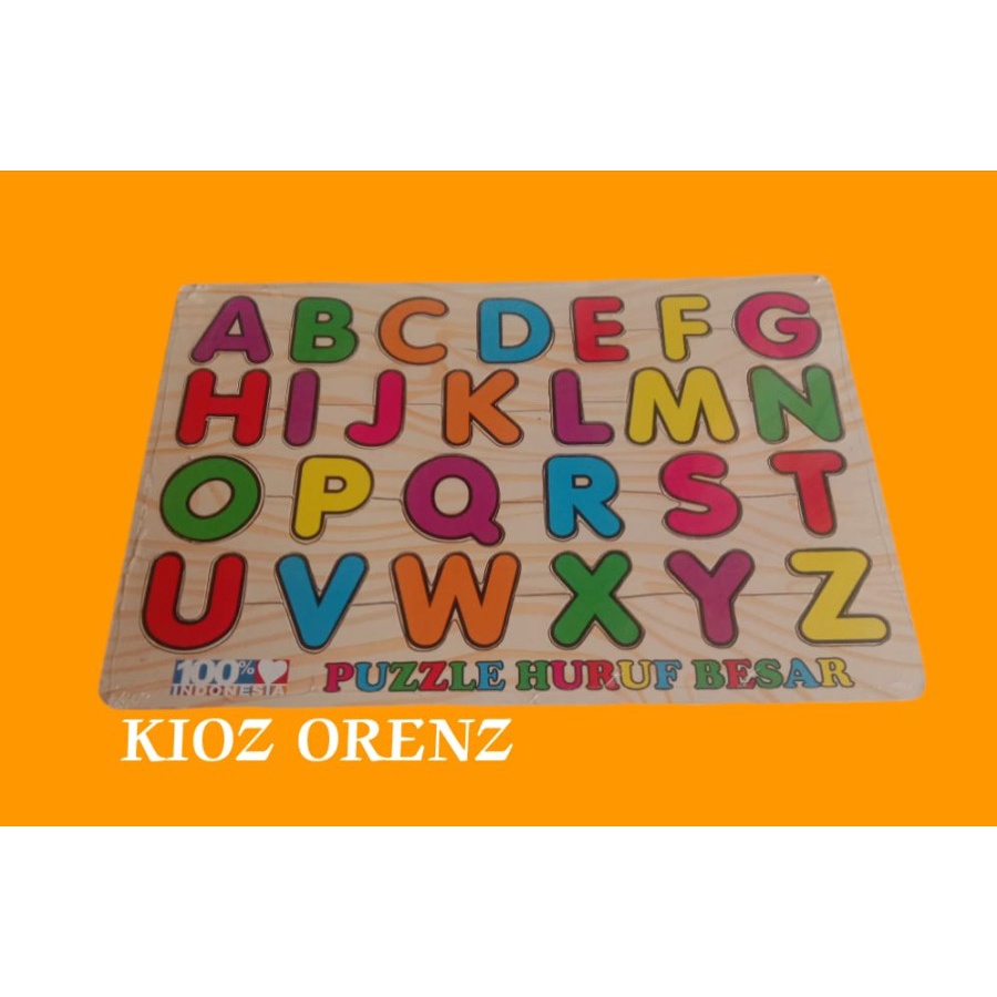 PUZZLE Alphabet HURUF Puzzle Kayu Mainan Anak Edukasi Puzle Murah