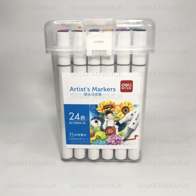 

Artist's Markers Water Based Double Tip 24 Color DELI 70804-24 (SET)