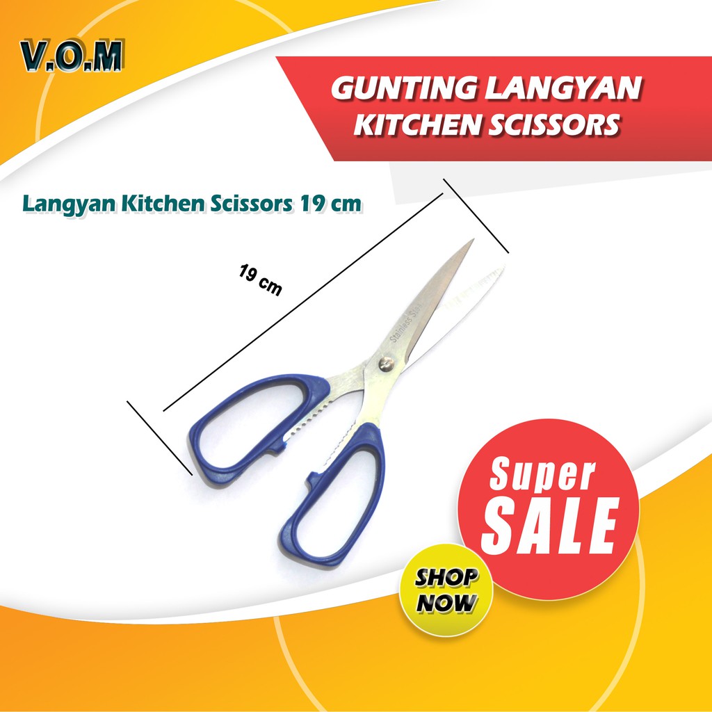 VOM-GUNTING LANGYAN KITCHEN SCISSORS - GUNTING DAPUR 0550