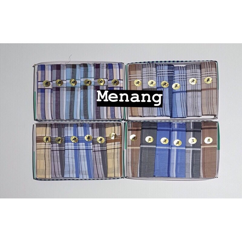 1KOTAK/6pcs Sapu Tangan Gajah Pria 1pack/bungkus(isi 6pcs) SAPU TANGAN MULTIFUNGSI BAHAN 100% KATUN SERAP AIR HARGA TERMURAH lusin