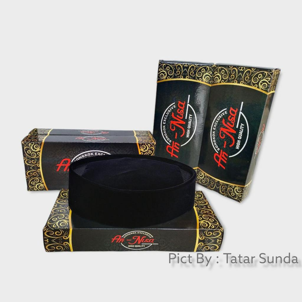 Peci Hitam Pekat Real Pict Songkok Pria Ukuran Anak Dewasa Tinggi 6 CM 7 Cm 8 Cm 9 Cm 10 Cm Cap Annisa Terbaru Promo Bisa COD