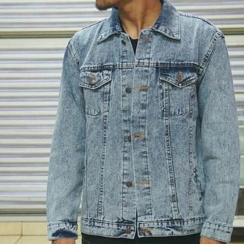 BEST SELLER エ Jaket Jeans Pria SandWash Hitam || Jaket Levis Pria SandWash Hitam C@DO1 .........