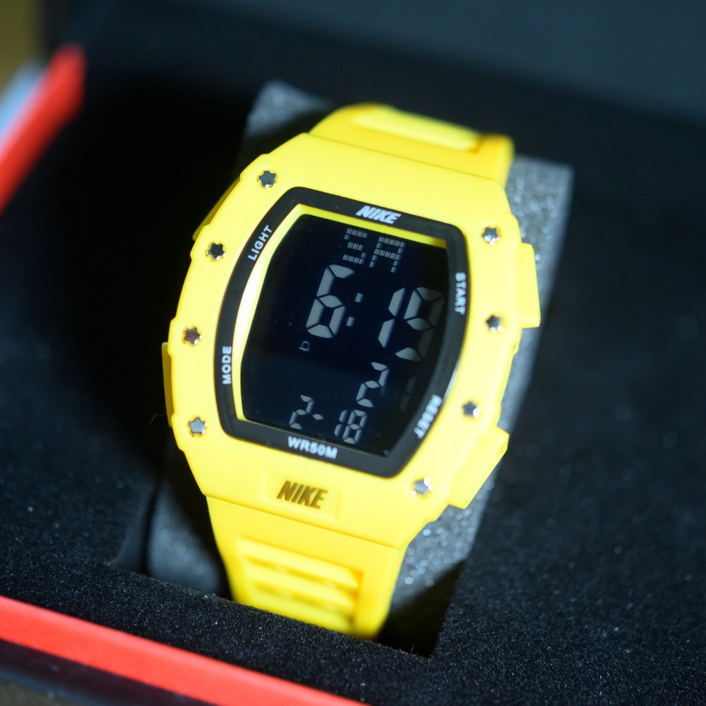 JAM TANGAN PRIA NIKE RUBBER DIGITAL - DIAMETER 4,6 CM -