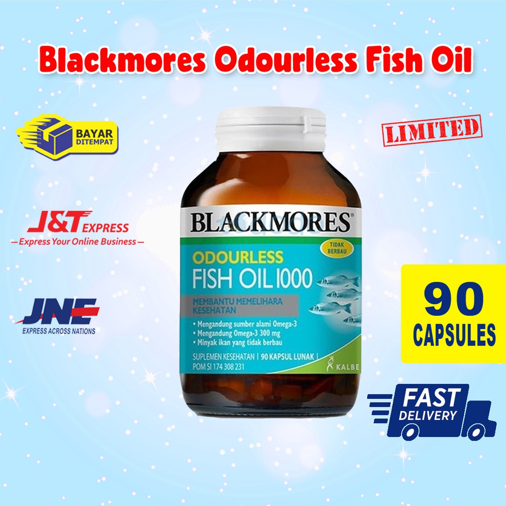 Blackmores Odourless Fish Oil 90 Kapsul - Suplemen Minyak Ikan