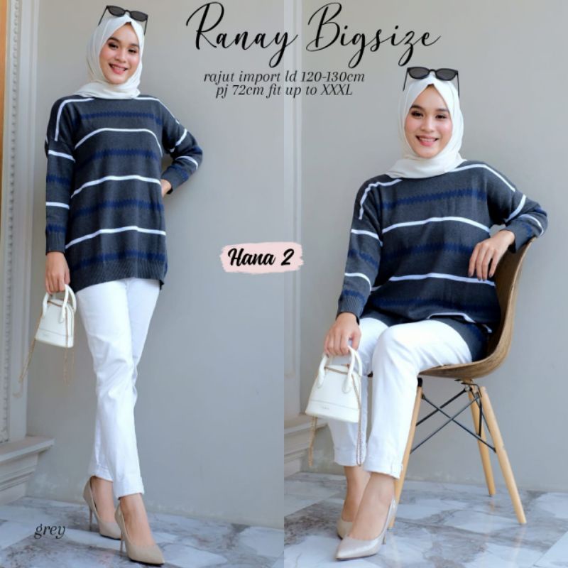 RANAY BIG SIZE BLOUSE RAJUT by HANA