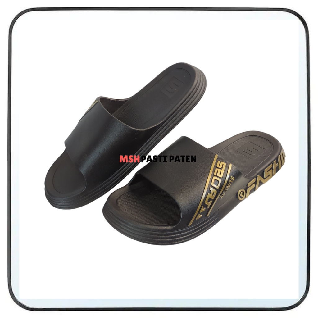 SANDAL SLOP ANTI SLIP PRIA SANDAL SLIDE SANDAL KARET IMPOR SIZE 39-45