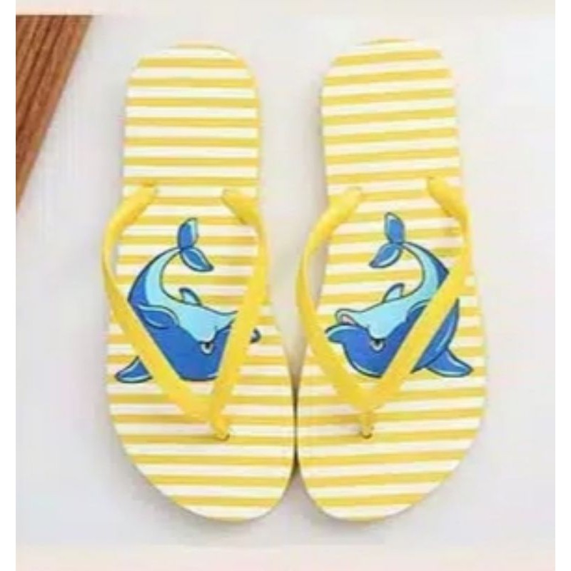 SANDAL JEPIT WANITA MOTIF IKAN SALUR