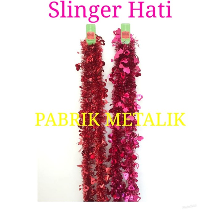 

Dekorasi Valentine / Slinger Hati / Dekorasi Pesta - Merah