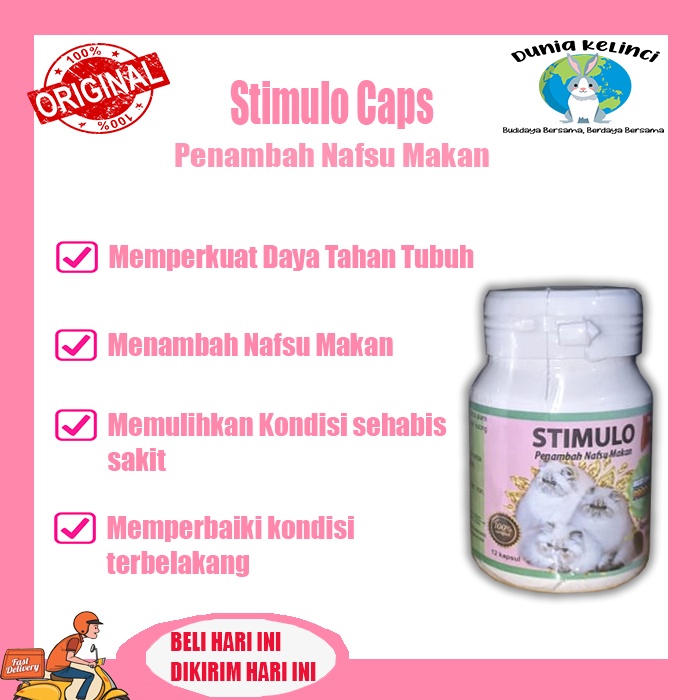 VITAMIN KUCING STIMULO CAPS PENAMBAH NAFSU MAKAN MEMPERKUAT DAYA TAHAN TUBUH